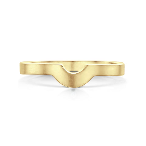 Arch Wedding Band in 9ct Yellow Gold (to match DR181) by Sheila Fleet Jewellery