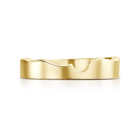 River Ripples Wedding Band in 9ct Yellow Gold by Sheila Fleet Jewellery
