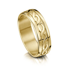 Pierowall Twist Celtic Ring in 9ct Yellow Gold by Sheila Fleet Jewellery
