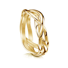 Tidal Ring in 9ct Yellow Gold by Sheila Fleet Jewellery