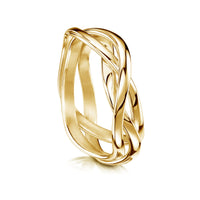 Tidal Ring in 9ct Yellow Gold by Sheila Fleet Jewellery