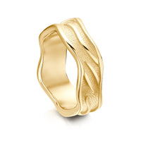Sea Motion Ring in 9ct Yellow Gold by Sheila Fleet Jewellery