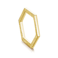 Honeycomb Hexagon Ring in 9ct Yellow Gold by Sheila Fleet Jewellery
