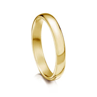 Traditional 3mm Wedding Ring in 9ct Yellow Gold by Sheila Fleet Jewellery