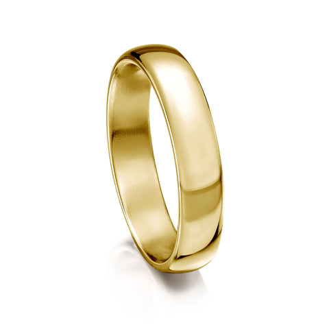 Traditional 4mm Wedding Ring in 9ct Yellow Gold by Sheila Fleet Jewellery