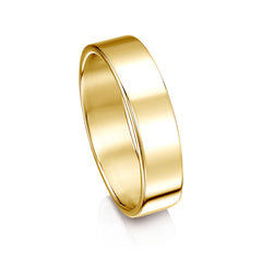 Contemporary 5mm Wedding Ring in 9ct Yellow Gold by Sheila Fleet Jewellery