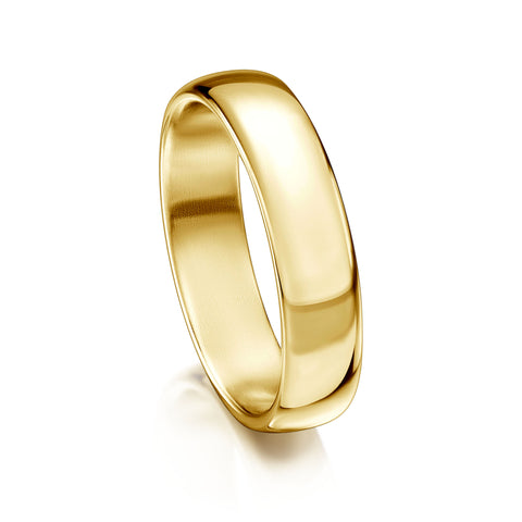 Traditional 5mm Wedding Ring in 9ct Yellow Gold by Sheila Fleet Jewellery