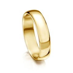 Traditional 5mm Wedding Ring in 9ct Yellow Gold by Sheila Fleet Jewellery