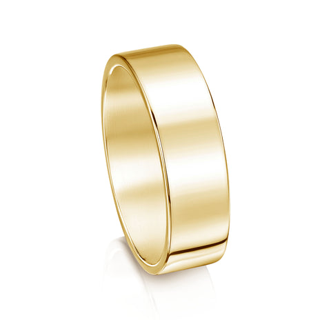 Contemporary 6mm Wedding Ring in 9ct Yellow Gold by Sheila Fleet Jewellery