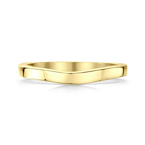 Contemporary Curve Wedding Band in 9ct Yellow Gold (RX176)