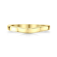 Contemporary Curve Wedding Band in 9ct Yellow Gold (RX176)