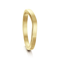 Contemporary Curve Wedding Band in 9ct Yellow Gold (RX176)