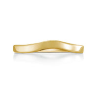 Contemporary Curve Wedding Band in 9ct Yellow Gold (to match DR181) by Sheila Fleet Jewellery