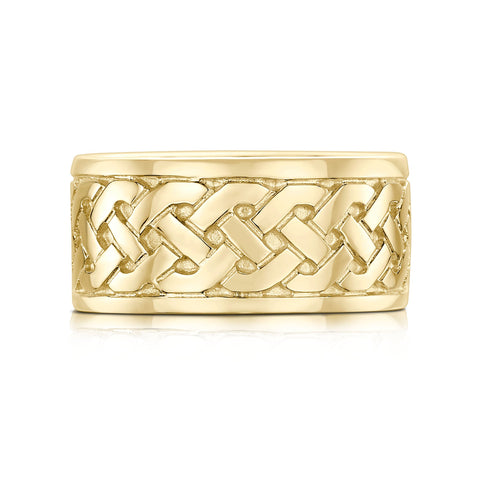 Book of Kells Dress Ring in 9ct Yellow Gold by Sheila Fleet Jewellery