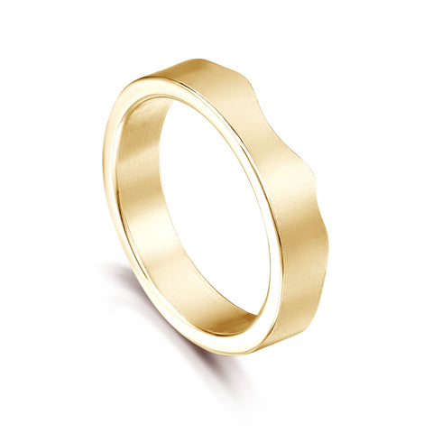 River Ripples Wedding Ring in 9ct Yellow Gold by Sheila Fleet Jewellery
