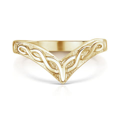 Wishbone Celtic Ring in 9ct Yellow Gold by Sheila Fleet Jewellery