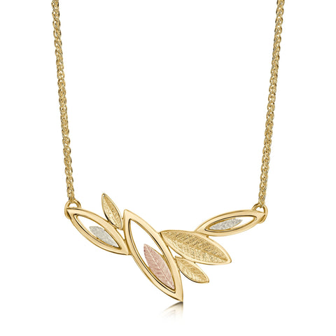 Seasons Necklace in 9ct Yellow, White & Rose Gold by Sheila Fleet Jewellery