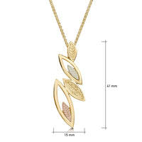 Seasons Pendant Necklace in 9ct Yellow, White & Rose Gold by Sheila Fleet Jewellery