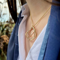 Tidal 3-part Pendant in 9ct Yellow, White & Rose Gold by Sheila Fleet Jewellery