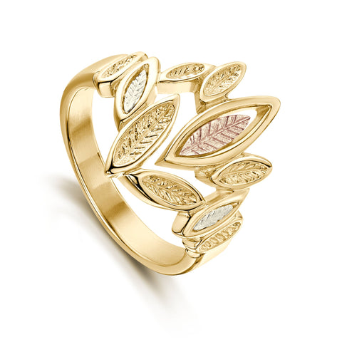 Seasons All Gold Ring in 9ct Yellow Gold by Sheila Fleet Jewellery