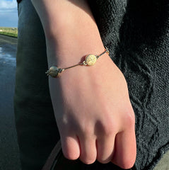 Ogham Small Bracelet in 9ct Yellow Gold by Sheila Fleet Jewellery