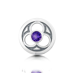 Celtic Trinity Brooch with Amethyst