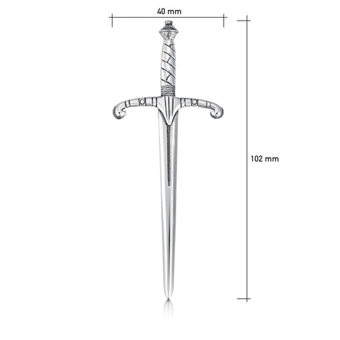 Robert the Bruce Silver Kilt Pin with Amethyst