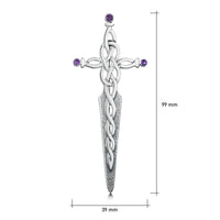 The Lover’s Knot Kilt Pin with Amethyst by Sheila Fleet Jewellery