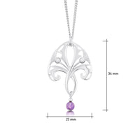 Thistle Pendant Necklace with Amethyst by Sheila Fleet Jewellery
