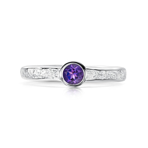 Matrix Amethyst Ring in Sterling Silver by Sheila Fleet Jewellery