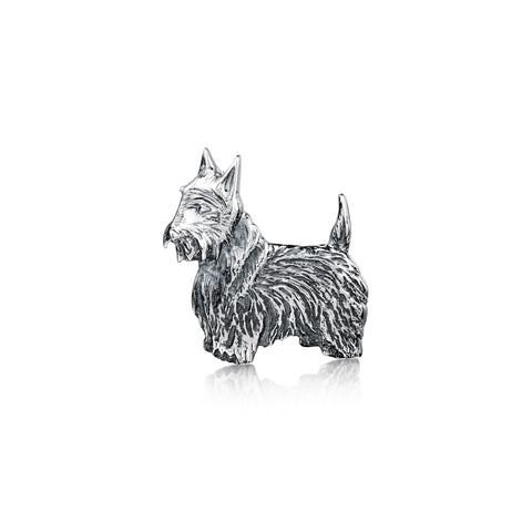 Scottie Dog Brooch in Sterling Silver by Sheila Fleet Jewellery