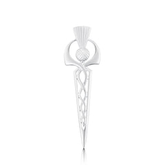 Thistle Kilt Pin in Sterling Silver by Sheila Fleet Jewellery