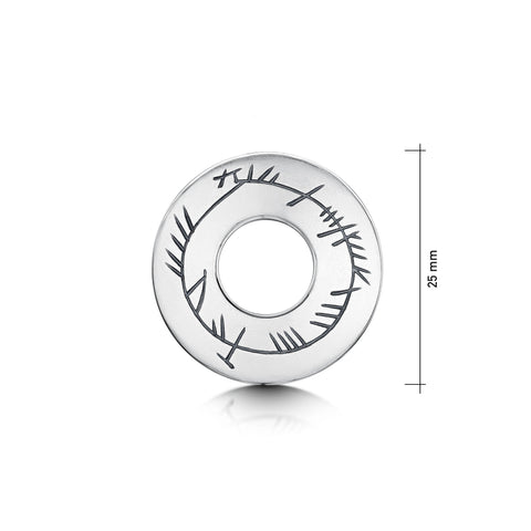 Ogham Brooch in Sterling Silver by Sheila Fleet Jewellery