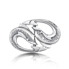 Dolphin Curves Brooch in Sterling Silver