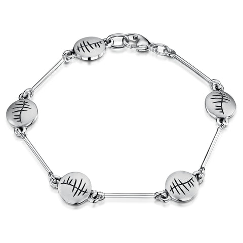 Ogham Small Bracelet in Sterling Silver by Sheila Fleet Jewellery