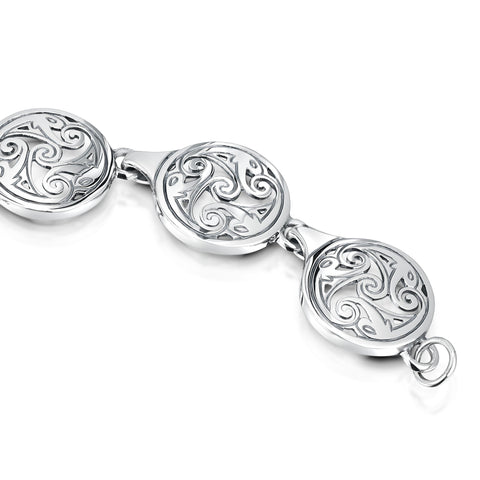 Birsay Disc Bracelet in Sterling Silver by Sheila Fleet Jewellery