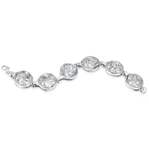 Birsay Disc Bracelet in Sterling Silver by Sheila Fleet Jewellery