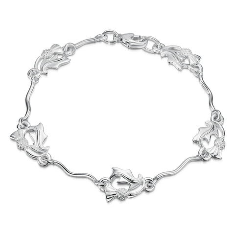 Thistle 5-link Bracelet in Sterling Silver – Sheila Fleet Jewellery