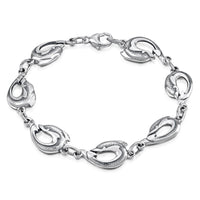 Dolphin Curve Bracelet in Sterling Silver