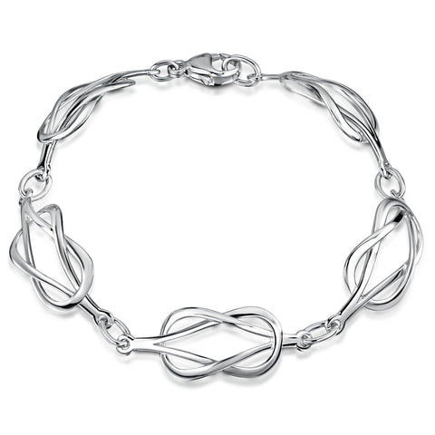 Reef Knot Bracelet in Sterling Silver by Sheila Fleet Jewellery
