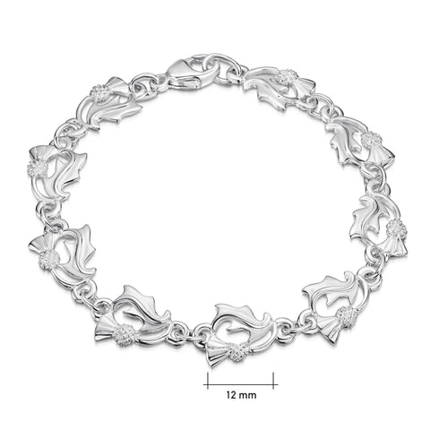 Thistle 9-link Bracelet in Sterling Silver by Sheila Fleet Jewellery