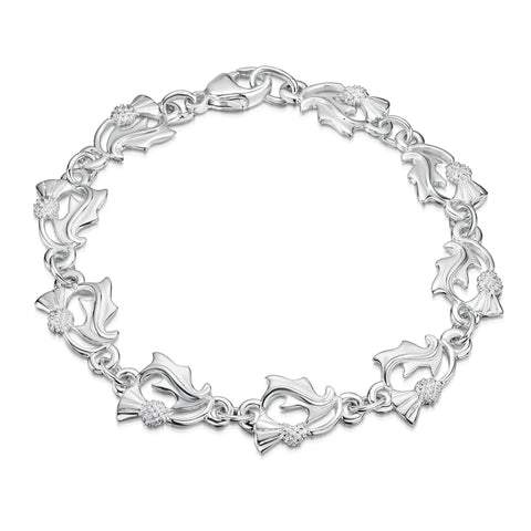 Thistle 9-link Bracelet in Sterling Silver by Sheila Fleet Jewellery