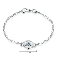 Cross of the Kirk Blue Topaz Bracelet in Crystal Enamel by Sheila Fleet Jewellery