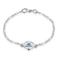 Cross of the Kirk Blue Topaz Bracelet in Crystal Enamel by Sheila Fleet Jewellery
