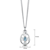 Cross of the Kirk Small Blue Topaz Pendant in Crystal Enamel by Sheila Fleet Jewellery