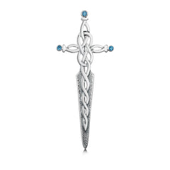 The Lover’s Knot Kilt Pin with Blue Topaz by Sheila Fleet Jewellery