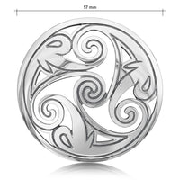 Birsay Disc Occasion Brooch in Sterling Silver