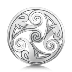 Birsay Disc Dress Brooch in Sterling Silver by Sheila Fleet Jewellery