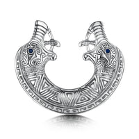 Viking Chape in Sterling Silver with Lapis Lazuli by Sheila Fleet Jewellery
