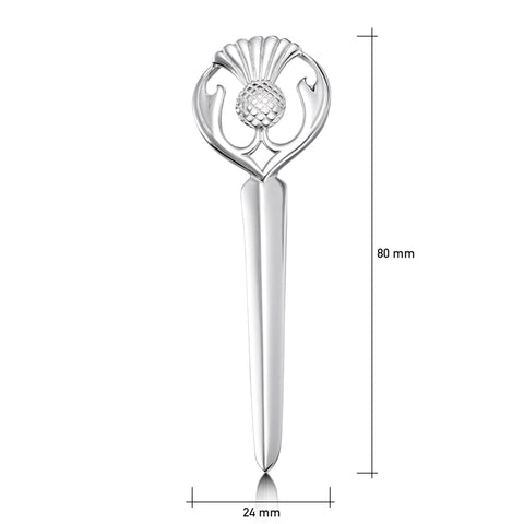Thistle Dress Kilt Pin in Sterling Silver by Sheila Fleet Jewellery